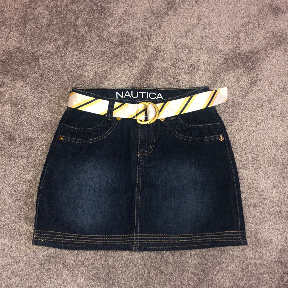 Kids Dark Wash Jean Skirt